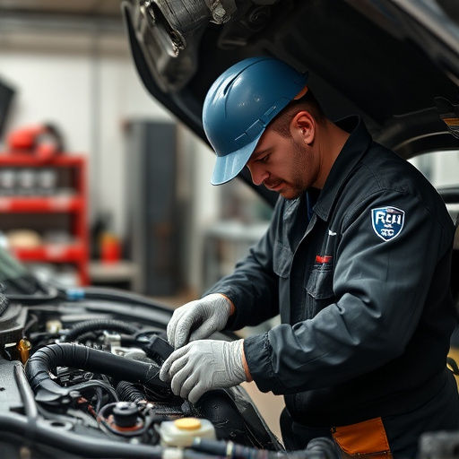 auto technician working