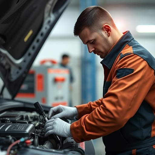 auto technician working