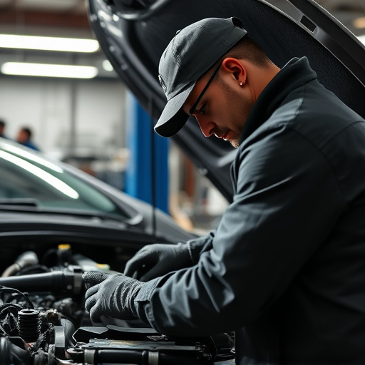auto technician working