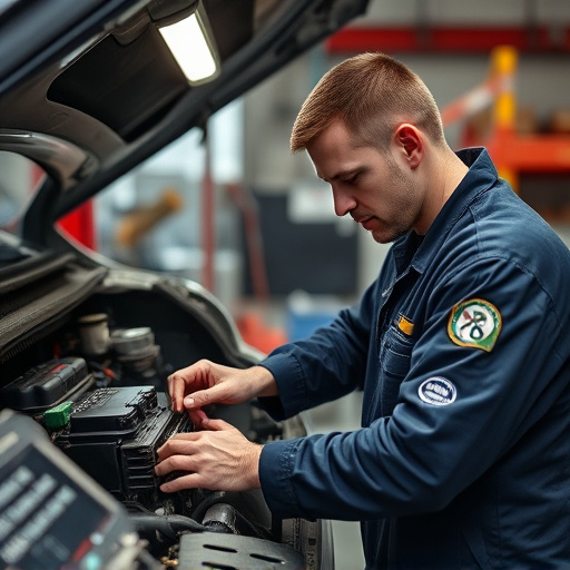 auto technician working