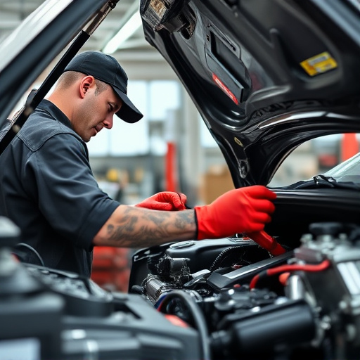 auto technician working