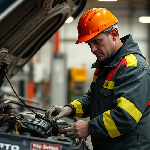 auto technician working