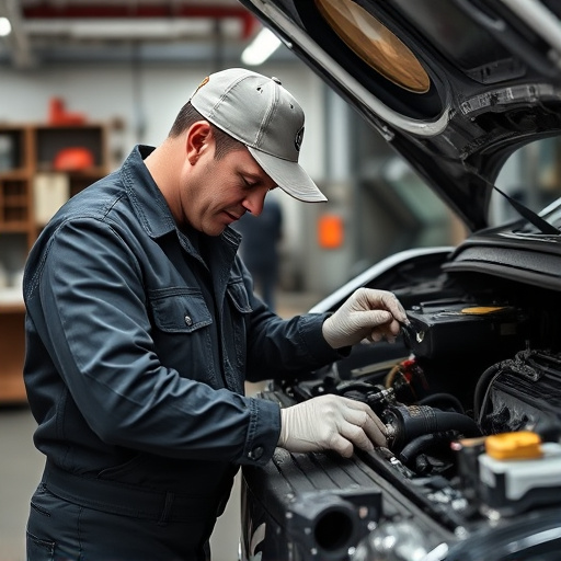 auto technician working