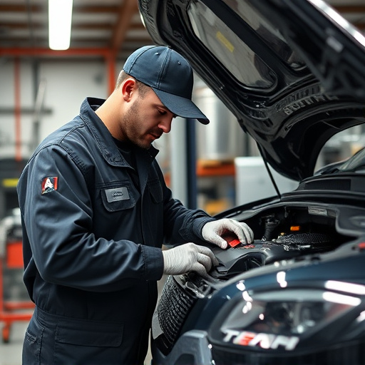 auto technician working