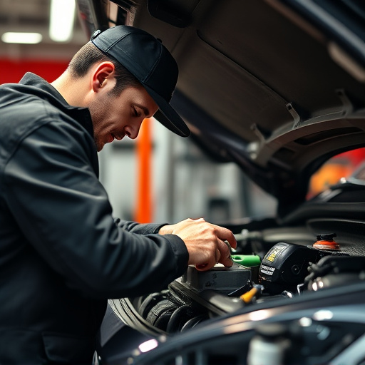 auto technician working