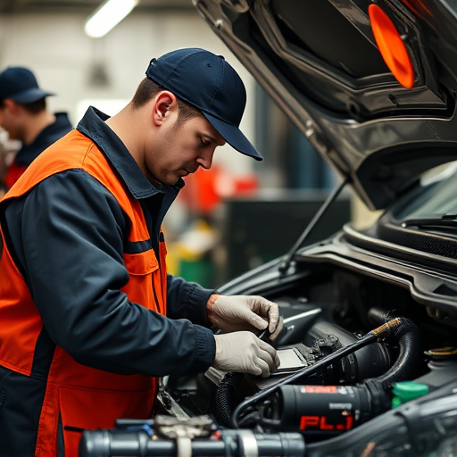 auto technician working
