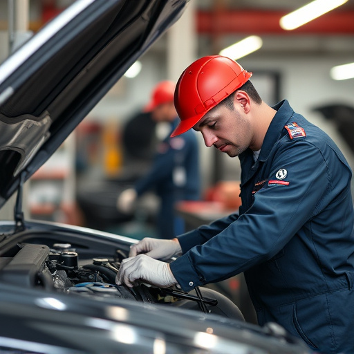 auto technician working