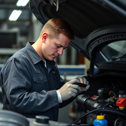 auto technician working