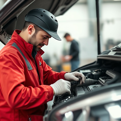 auto technician working