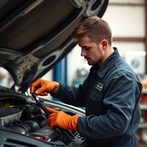 auto technician working