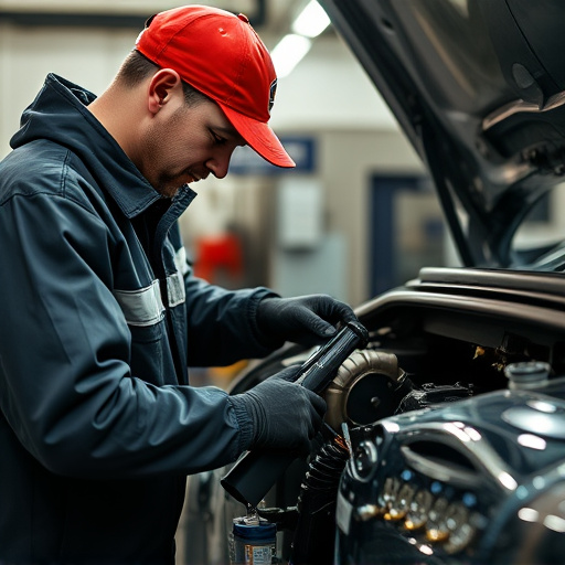 auto technician working