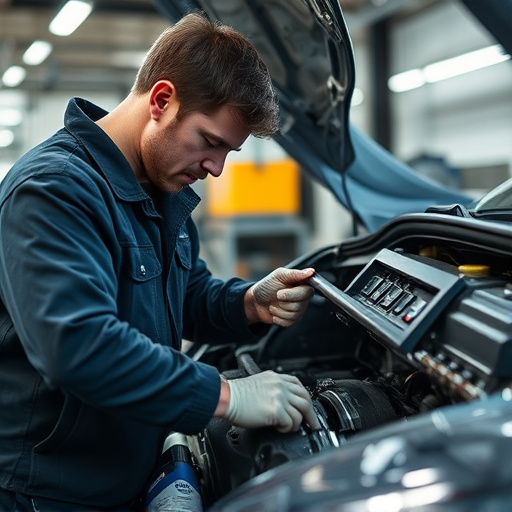 auto technician working
