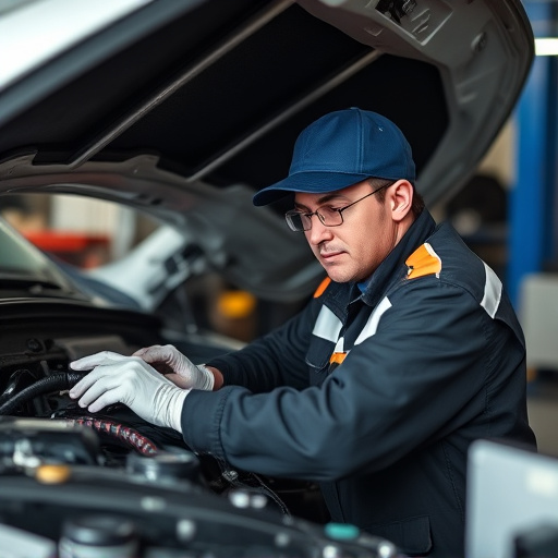 auto technician working