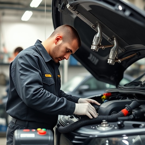auto technician working