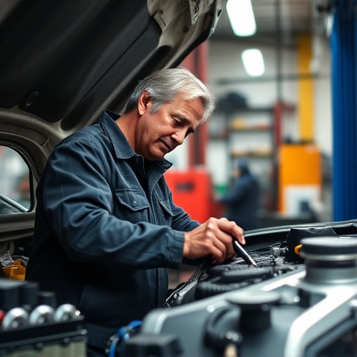auto technician working