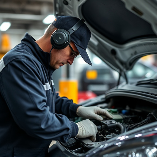 auto technician working