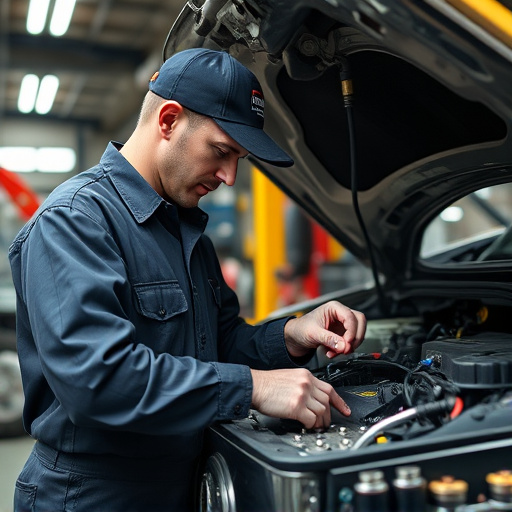 auto technician working