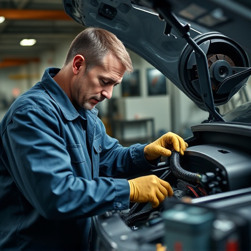 auto technician working