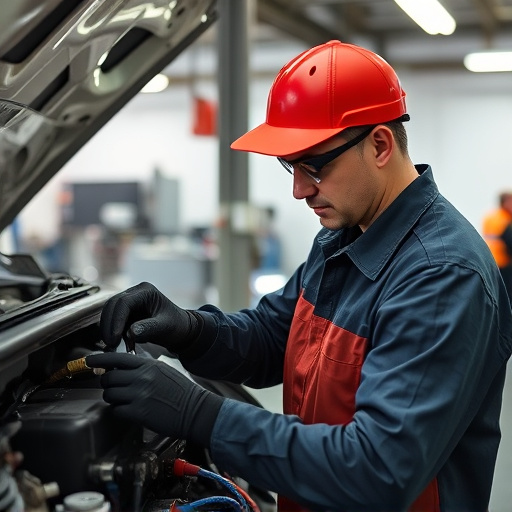 auto technician working