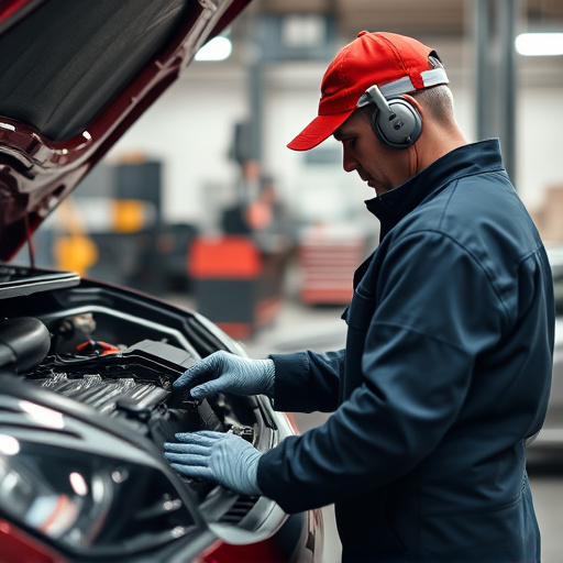 auto technician working