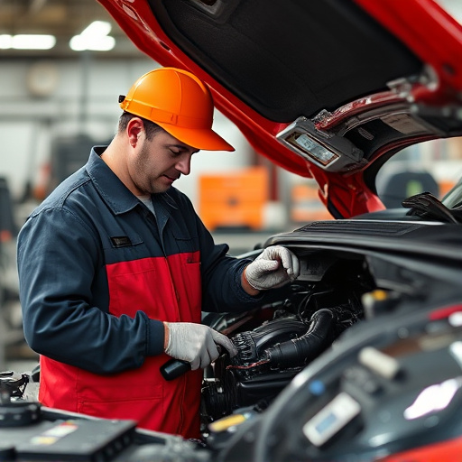 auto technician working