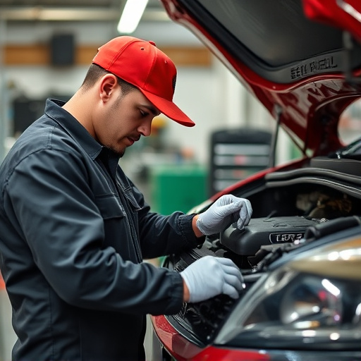 auto technician working