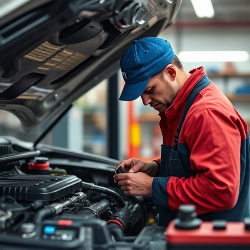 auto technician working