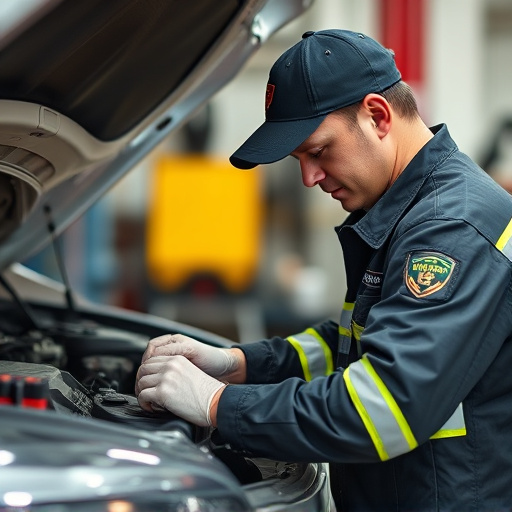 auto technician working