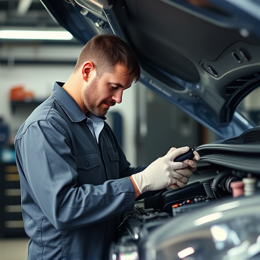 auto technician working