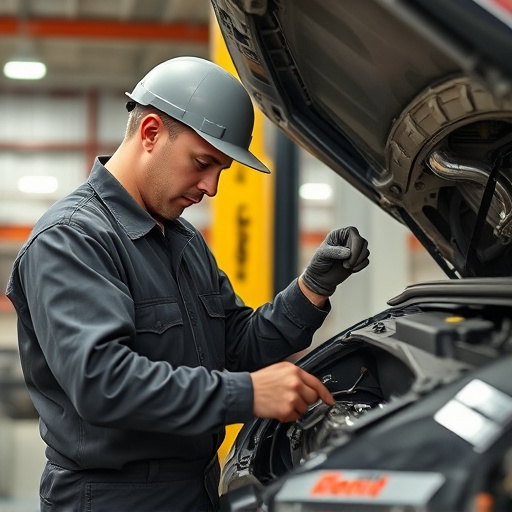 auto technician working
