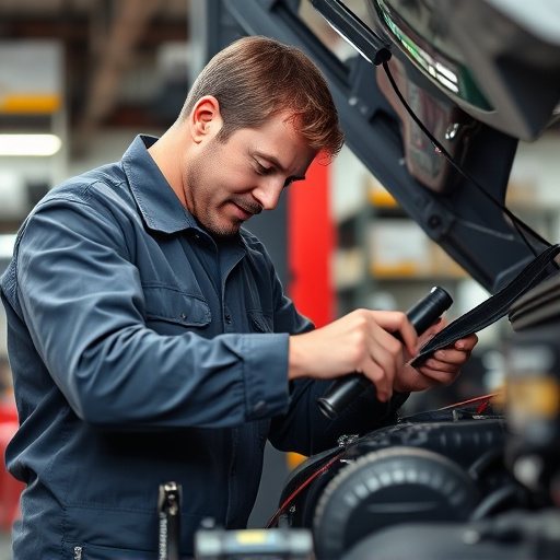 auto technician working