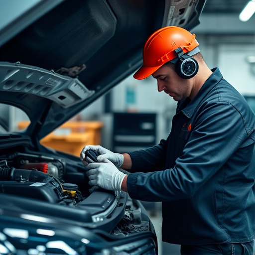 auto technician working