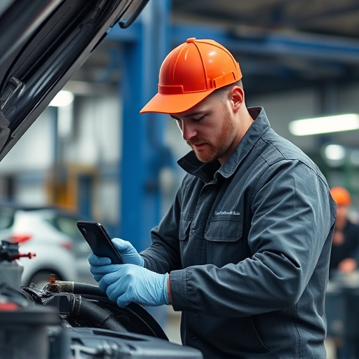 auto technician working