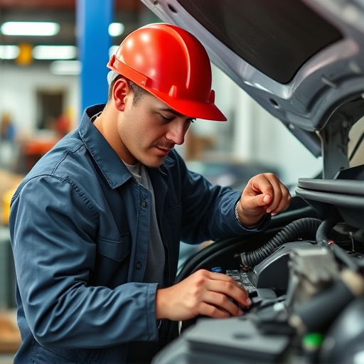 auto technician working