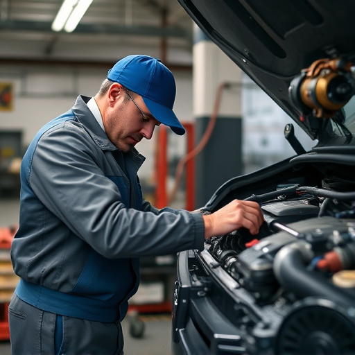 auto technician working