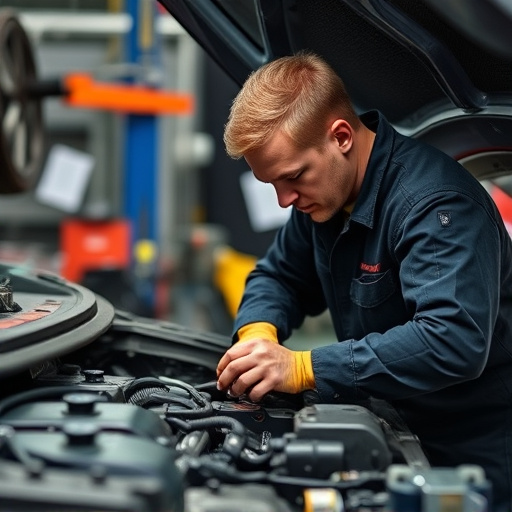 auto technician working
