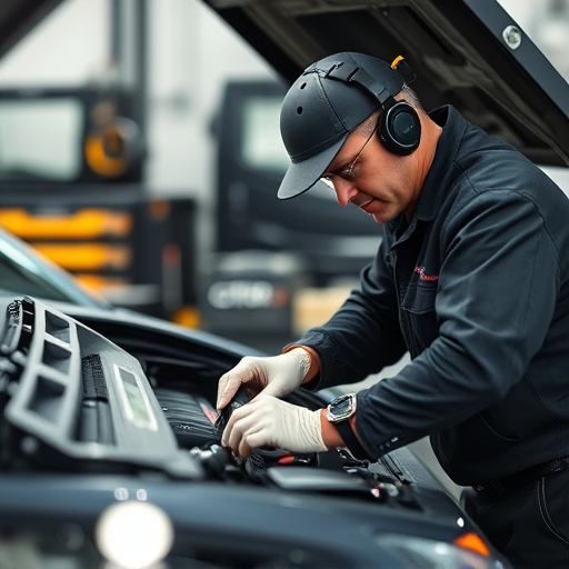 auto technician working