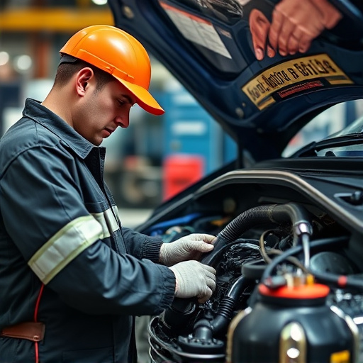 auto technician working