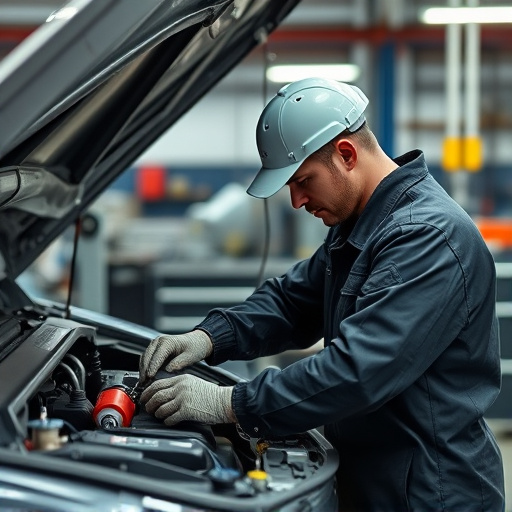 auto technician working