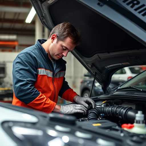 auto technician working