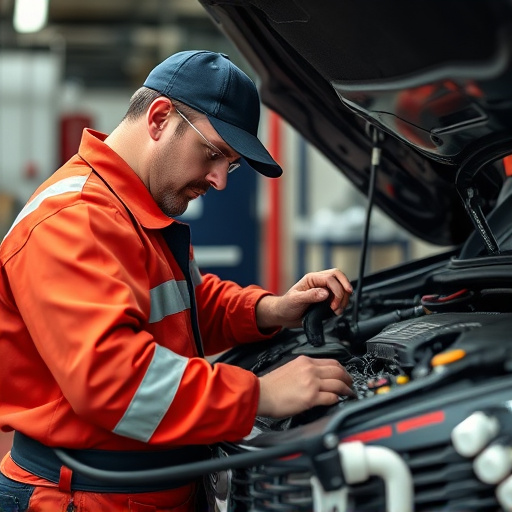 auto technician working