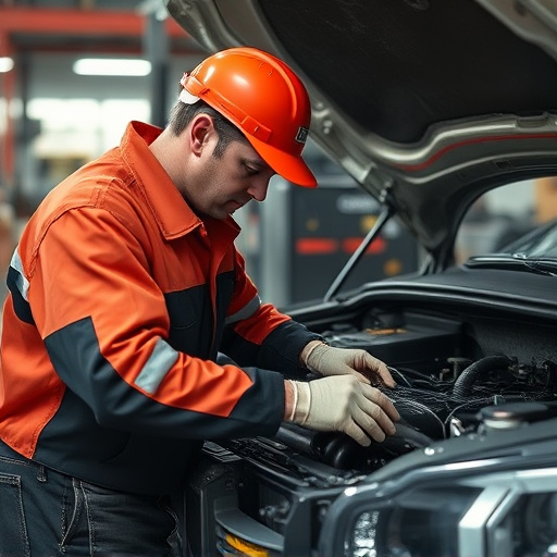 auto technician working