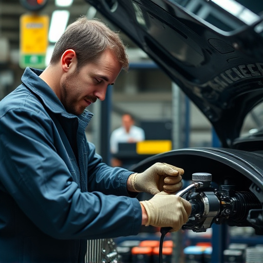 auto technician working