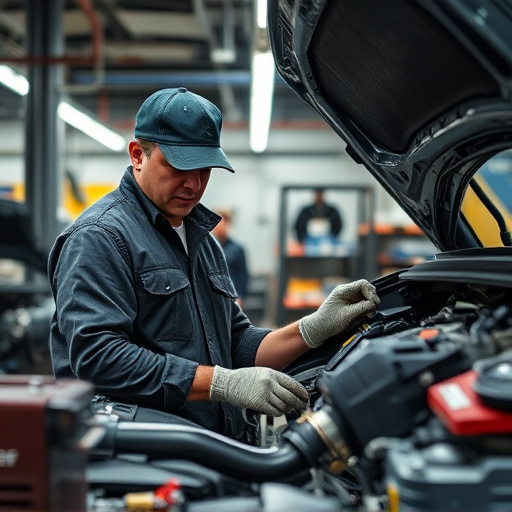 auto technician working
