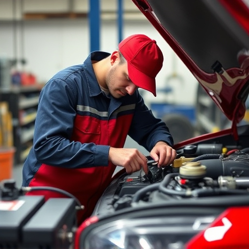 auto technician working