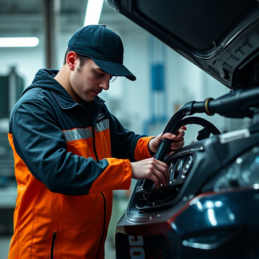 auto technician working