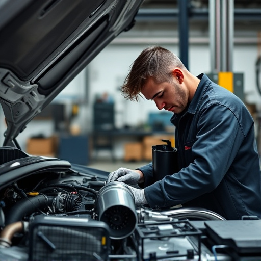 auto technician working