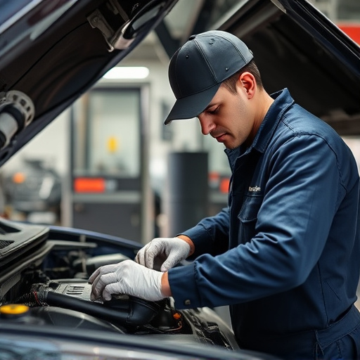 auto technician working