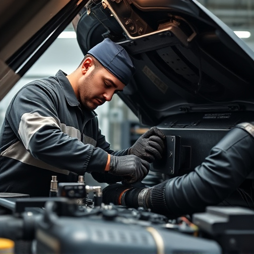 auto technician working