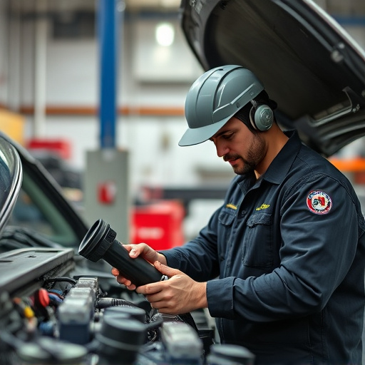 auto technician working